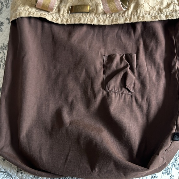 Beige GG Canvas Pink And Gold Web Tote Bag - Picture 12 of 13